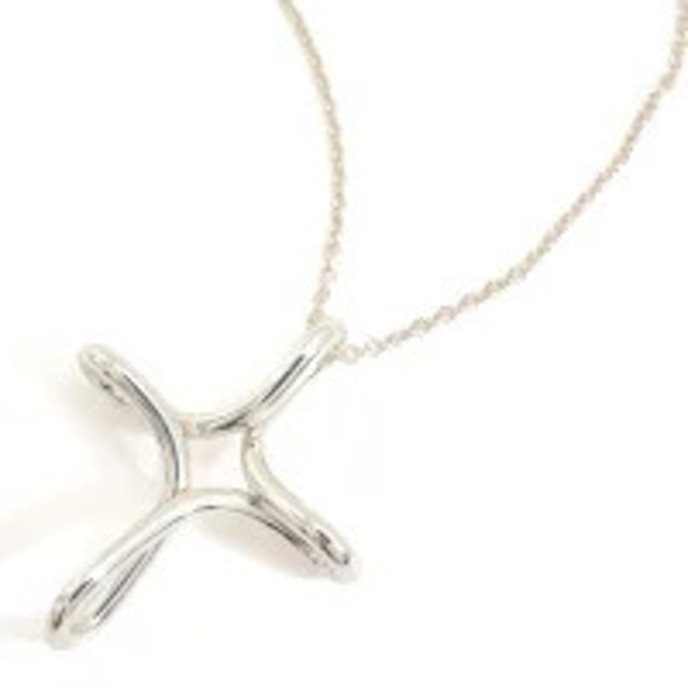 Tiffany Co Infinity Cross Necklace Silver